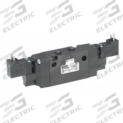 Parker Solenoid Air Control Valve: B, Four-Way / Three-Position, Double Solenoid - Parker B Series Solenoid-Operated Inline Valves