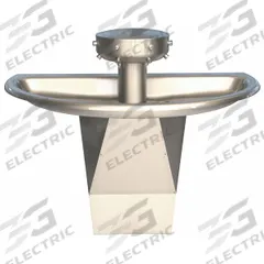 BRADLEY Wash Fountain: Silver, Stainless Steel, Semi-Circular, 54 in Overall Wd, 4 Stations, Sentry (MPN S93-650). Key specifications — Bowl Shape: Semi-Circular; Drain Type: Central Rising, Supplied from Above; Color: Silver; Brand: BRADLEY; Series: Sentry; Sink Material: Stainless Steel; ADA Compliant: ADA Compliant.