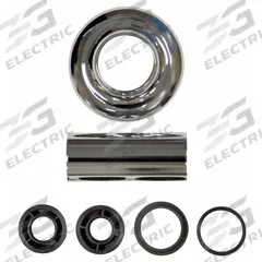 DANCO Universal Tub and Shower Flange Set: Compatible Product Type Shower Arms, Brass/Plastic/Zinc (MPN 9D00010307). Key specifications — Finish: Chrome; Material: Zinc; Brand: DANCO; Product Type: Universal Tub/Shower Flange Set in Chrome; Connection Type: UNS-2B.