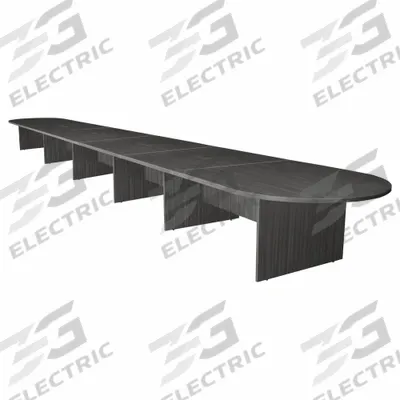 REGENCY Conference Table: Rectangle, Melamine, Ash Gray, 288 in Overall Lg, 52 in Overall Wd - Rectangular Conference Tables