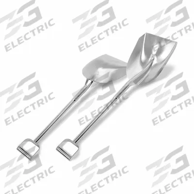 SANI-LAV Stainless Steel Shovel: Silver, 14 in Blade Lg, 10 1/2 in Blade Wd, Scoop - Standard Stainless Steel Hygienic Shovels