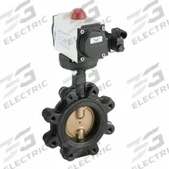 MILWAUKEE VALVE Pneumatically Actuated Butterfly Valve: For Water Media, Air to Air, Ductile Iron (MPN GLD33E D 4). Key specifications — Brand: MILWAUKEE VALVE; Pilot Solenoid Voltage: Not Included.