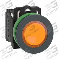 SCHNEIDER Illuminated Push Button: Illuminated, Flush Profile, Non-Metallic, 30 mm, 1NO/1NC (MPN XB5FW35G5). Key specifications — Brand: SCHNEIDER; Action: Momentary; Series: XB5; Push Button Material Type: Non-Metallic.