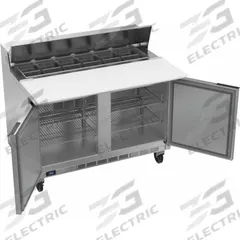 BEVERAGE-AIR Refrigerator: 13 cu ft, 45 1/4 in Ht, 38 3/8 in Dp, Yes Energy Star Compliant, 2 Doors (MPN SPE48HC-12C). Key specifications — Control Type: Electronic; Energy Star Compliant: Yes; Brand: BEVERAGE-AIR.