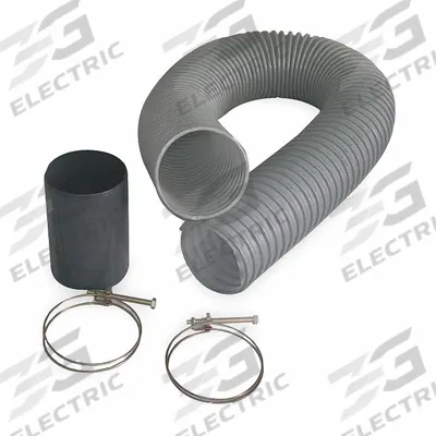 Dayton Hose Extension Kit: 5 in Dia x 5 ft L - Hose Kits for Wood Dust Collectors
