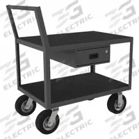 APPROVED VENDOR Metal Shelf Cart: 1,200 lb, 55 in L x 31 in W x 56 in H Overall Dim, Flush Lip (MPN LDO-243641-2-1DR-8SPN-95). Key specifications — Caster/Wheel Configuration: (2) Swivel; Brand: APPROVED VENDOR.