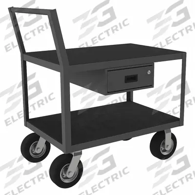 APPROVED VENDOR Metal Shelf Cart: 1,200 lb, 55 in L x 31 in W x 56 in H Overall Dim - Low-Profile Instrument Carts with Flush Metal Shelves