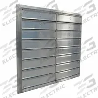 Motorized Damper: For 36 in Nominal Duct Dia, Double Panel, 36 in H, 36 in W, Single Flange, Rubber (MPN SX3236X36). Key specifications — Airflow Direction: Horizontal; Blade Type: Flat Blade; Brand: CANARM; Mounting Position: Horizontal; Nameplate Voltage: 110/230V AC.