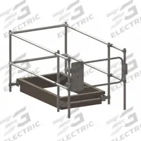 GARLOCK SAFETY SYSTEMS Roof Hatch Safety Railing: 3 1/2 ft Overall Ht, Steel, Galvanized, Gray (MPN 301480). Key specifications — Finish: Galvanized; For Use With: Roof Hatch; Material: Steel; Includes: Self Closing Gate; Sub-brand: Fit-Rite(TM) HatchProtector(TM); Color: Gray; Brand: GARLOCK SAFETY SYSTEMS.