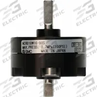 SMC Rotary Air Actuator: Single Vane Actuator, 90° Rotation Angle, 1.4 in-lb Output Torque, Metric (MPN NCRB1BW10-90S). Key specifications — attr293632: NCRB1BW10-90S; attr294754: SMC; attr947098: Non-Magnetic Piston; attr947108: Basic; attr947133: Metric; attr1108504: Side Ported.