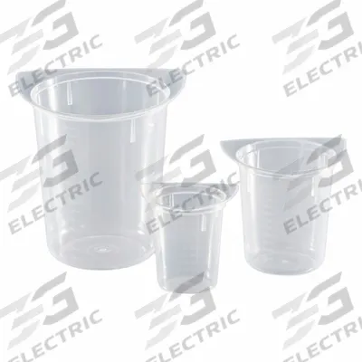 APPROVED VENDOR Beaker: Molded Graduation, Polypropylene, Translucent, 1,000 mL - Low Form Plastic Beakers Without Handles