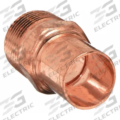 STREAMLINE Sweat Fitting Adapter: 3/4 in CTS x 3/4 in Pipe, FTG x MNPT, No Center Stop - Wrot Copper Tube Fittings