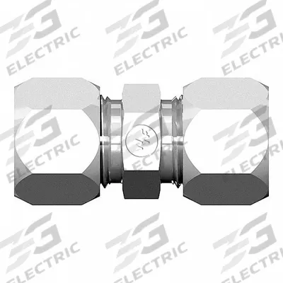 WEATHERHEAD Compression Fitting Union: 3/8 in OD Size, 1 3/16-12 x 1 3/16-12 Thread Size - Flareless Bite-Type Steel Compression Fittings