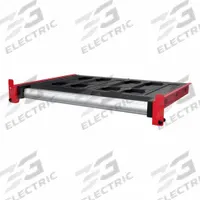 MILWAUKEE PACKOUT Rack drawer: 27 in W x 21 in D x 2 3/4 in H, Steel, Black, 1 Shelves (MPN 48-21-8040). Key specifications — attr1120130: MILWAUKEE; attr1120217: Steel; attr1120218: Black.