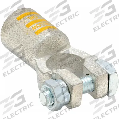 WESTWARD Battery Terminal: Straight, Crimp, 4/0 ga, Yellow Color, Positive, Copper - Straight Alignment