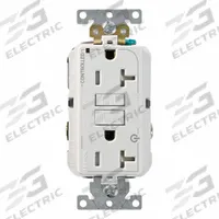 LEVITON Plugs and Receptacles: Duplex, 5-20, White, GFCI, 125V AC, 20 A, 2 Pole / 3 Wire (MPN G5362-2TW)