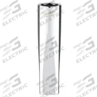 MILWAUKEE Deep Well Socket: Metric, 3/8 in Drive Size, 11 mm Socket Size, 6-Point, Deep, Chrome (MPN 45-34-9094). Key specifications — attr1204417: MILWAUKEE; attr1204392: Chrome.