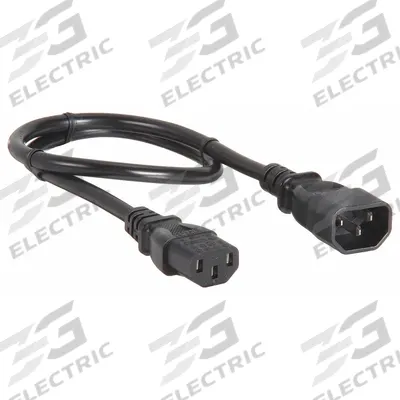 APC BY SCHNEIDER ELECTRIC Power Cord: 2 ft Lg, 3/16, C14 Plug, C13 Receptacle, H05VV-F - Electronic Equipment Power Cords