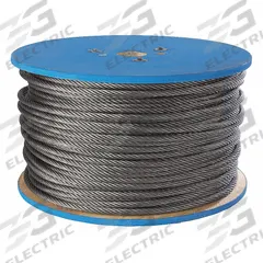 PEERLESS Wire Rope: Galvanized Steel, 7 x 7, 340 lb Working Load Limit, 500 ft Overall Lg, Silver (MPN PEE-4501190). Key specifications — End Type: Plain; Brand: PEERLESS.