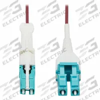 EATON TRIPP LITE Fiber Cable: Multi-Mode, 32.8 ft Lg, CS / PC Male End 1, LC / PC Male End 2, LSZH (MPN N822L-10M-MG). Key specifications — Fire Rating: Riser; Jacket Material: LSZH; Number of Fibers: Duplex; Fiber Type: OM4; Brand: EATON TRIPP LITE; End 1 Connection Gender: Male; End 1 Contact Type Finish: PC; End 2 Connection Gender: Male.