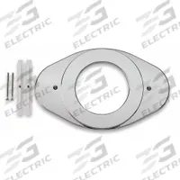 DELTA Shower Renovation Cover Plate: Compatible Product Type Covering Up to 8 in Center Holes (MPN RP29827). Key specifications — attr1163972: Covering Up to 8 in Center Holes; attr1163979: DELTA; attr1163973: Tub and Shower Cover Plate; attr1163983: Oval; attr1226561: Chrome.