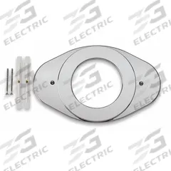 DELTA Shower Renovation Cover Plate: Compatible Product Type Covering Up to 8 in Center Holes (MPN RP29827). Key specifications — attr1163972: Covering Up to 8 in Center Holes; attr1163979: DELTA; attr1163973: Tub and Shower Cover Plate; attr1163983: Oval; attr1226561: Chrome.