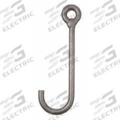 PEERLESS J-Hook: 1,200 lb Working Load Limit, 80 Hook Grade, Alloy Steel, 3/4 in Material Thick (MPN JBA075). Key specifications — Color: Silver; Brand: PEERLESS; Visual Indicator Markings: None.