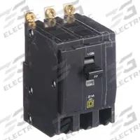 SQUARE D Miniature Circuit Breaker: 50 A, 120/240V AC, Three Phase, 22kA at 120/240V AC, 3 Poles (MPN QOB350VH). Key specifications — Phase: Three; Amps: 50 A; AC Voltage Rating: 120/240V AC; Max. AIR Rating: 22kA at 120/240V AC; For Use With: Square D NQOD Panelboards; Brand: SQUARE D.