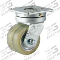 FOOT MASTER Plate Caster: Swivel, Polyurethane, 100 mm Wheel Dia, 30 mm Wheel Wd, 150 mm Mounting Ht (MPN GAGD-100ASF-HUD). Key specifications — Caster Type: Swivel; Brand: FOOT MASTER.