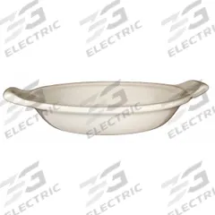 ITI Shirred Egg Dish: 10 oz Capacity, 1 1/4 in Overall Dp, 6 1/2 in Overall Wd, 7 3/4 in Overall Lg (MPN SEGG-65). Key specifications — Material: Vitrified Stoneware; Brand: ITI; Color: American White.