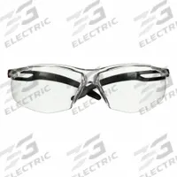 3M Safety Glasses: Clear Lens, Frameless, Scotchgard™ Anti-Fog, Clear Frame (MPN SF501SGAF-BLK). Key specifications — Brand: 3M; Frame Color: Clear; Lens Color: Clear; Lens Properties: Advanced Anti-Fog.