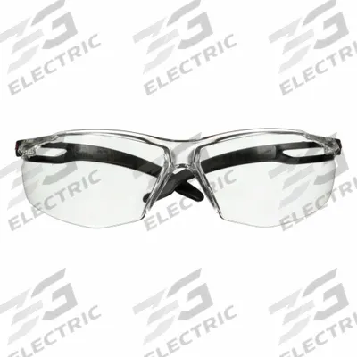 3M Safety Glasses: Clear Lens, Frameless, Scotchgard Anti-Fog - Adjustable Comfort-Fit Safety Glasses