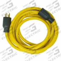 SOUTHWIRE Extension Cord: Outdoor Use, 20 ft Lg, Outlet, 1-15P, 10/4, STW, Yellow, Single Connector (MPN 65172840). Key specifications — Brand: SOUTHWIRE; Temperature Rating: -40 Degrees to 140 Degrees F; NEMA Plug Configuration: 1-15P.