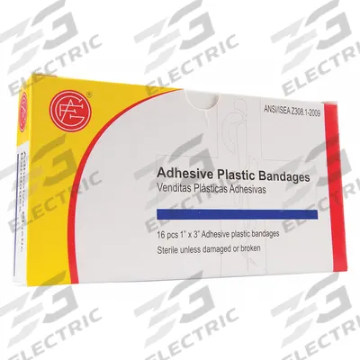 APPROVED VENDOR Adhesive Bandage: Strip Bandages, 1 in Wd, 3 in Lg, Not Metal Detectable
