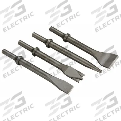 WESTWARD Chisel Set: 0.401 in Shank Size, Round, Round - Chisel Sets for Air Hammers