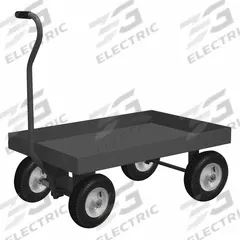 APPROVED VENDOR Wagon Truck: 2,000 lb Cap, 48 in L x 24 in W x 16 5/8 in H Deck, T-Shaped, Gray (MPN 5WT3-2448-LU-12PN-95). Key specifications — Brand: APPROVED VENDOR; Color: Gray.