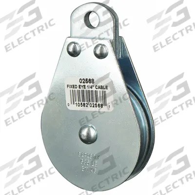APPROVED VENDOR Pulley Block: Fixed, Upright Mount, Pulling, 685 lb Working Load Limit - Fixed-Eye Attached Pulley Blocks
