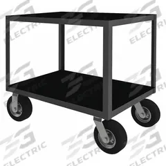 APPROVED VENDOR Metal Shelf Cart: 1,200 lb, 36 in L x 31 in W x 35 in H Overall Dim, Flush Lip (MPN RIC30362NH8SPN95). Key specifications — Caster/Wheel Configuration: (2) Rigid; Brand: APPROVED VENDOR.