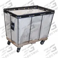 ROYAL BASKET TRUCKS Basket Truck: 19.4 cu ft, 600 lb, 40 in L x 28 in W x 30 in H, White, Wood (MPN G16-CCX-KDA-3UNN). Key specifications — Brand: ROYAL BASKET TRUCKS; Liner Color: White; Caster/Wheel Configuration: (4) Swivel; Assembled/Unassembled: Unassembled.