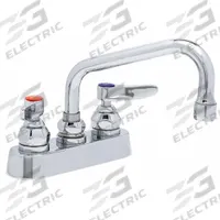 T&S BRASS Low Arc Laundry Sink Faucet: Centerset, Deck, Brass, 2.2 gpm Flow Rate, 2 Mounting Holes (MPN B-1110). Key specifications — Brand: T&S BRASS.