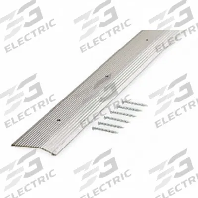 APPROVED VENDOR Carpet Seam Binder: Aluminum, Silver, Polished, 1 3/8 in Overall Wd - Fluted-Top Carpet Seam Binders