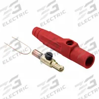 Single Pole Inline: Male, Red, 600V AC/600V DC, 140 A, Crimp Tube Termination, 15 Series (MPN 15D23-UR). Key specifications — Gender: Male; Series: 15; Brand: LEVITON.