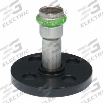 APOLLO Crimp Adapter Fitting: 1 in Pipe x 1 in Pipe Size, Press-fit x Flange, EPDM - Potable Water Stainless Steel Press Flanges