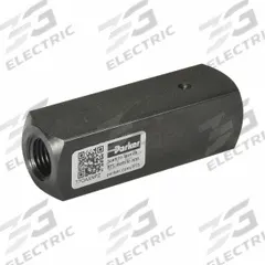 PARKER Flow Check Valve: 5,000 psi, 8 gpm, #8, SAE O-Ring Boss (MPN C820S). Key specifications — Body Material: Steel; Outlet Connection Type: SAE O-Ring Boss; Brand: PARKER; Inlet Connection Type: SAE O-Ring Boss.