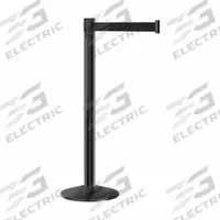 RETRACTA-BELT Barrier Post with Belt: Black, No Pattern, No Legend, 7 ft Belt Lg, Black, 7 ft x 2 in (MPN PHD101BA-BK7). Key specifications — Base Material: Cast Iron; Belt Color: Black; Brand: RETRACTA-BELT; Post Material: Aluminum; Post Color: Black; Message: No Legend.