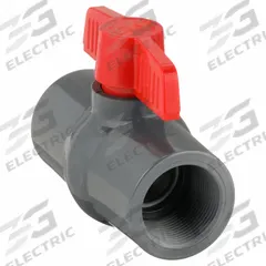 APPROVED VENDOR Manual Two-Way Ball Valve: 1 1/4 in, PVC, Straight, FNPT x FNPT, Full Port Ball Port (MPN 32H957). Key specifications — Brand: APPROVED VENDOR; Handle: Tee.