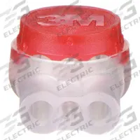 3M Insulation Displacement Connector: 3 Ports, Red, 26 AWG – 19 AWG Run Size Range, 600 V (MPN 80611327596). Key specifications — attr1308123: 3M; attr1351571: Yes.