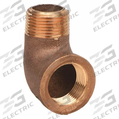APPROVED VENDOR Metal Pipe Elbow: 90° Elbow, 1/2 in x 1/2 in, Brass - Low-Pressure Threaded Pipe Fittings