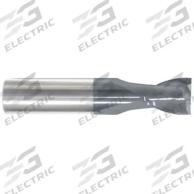 APPROVED VENDOR Square End Mill: Carbide, AlTiN Coated, 2 Flute, 3/8" Mill Dia, 5/8" LOC - General Purpose Carbide Square End Mills