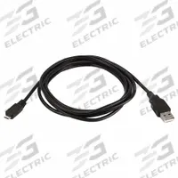MONOPRICE Standard USB Cable: Type A End 1, Micro B End 2, Black, 6 ft Lg, 2.0 USB Specification (MPN 4868). Key specifications — End 1 Connection Type: Type A; Color: Black; Brand: MONOPRICE; End 2 Connection Type: Micro B.
